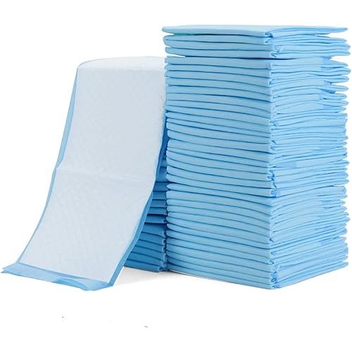 Rocinha 100 PACK Disposable Changing Pads Baby Disposable Underpads Waterproof Diaper Changing Pad Breathable Underpads Bed Table Protector Mat, 17 Inches x 13 Inches
