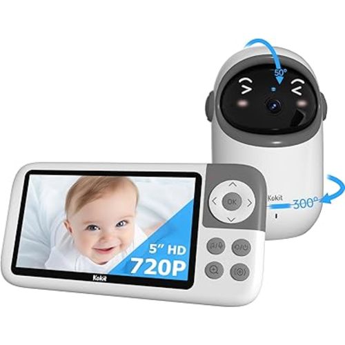 Video Baby Monitor 36-Hrs Battery Life Long Range Baby Monitor No WiFi,Remote Pan tilt Zoom,Night Vision,Portable,2-Way Talk,Temperature Sensor,8 Lullabies,VOX-Saving Power Ideal for New Moms