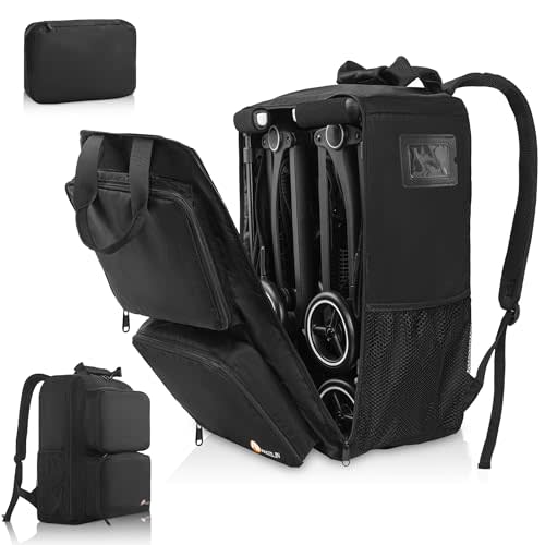AKOZLIN Foldable Stroller Travel Bag Backpack 14.2"x8.7"x20.5"Compatible with GB Pockit+ All City/GB Pockit Air All Terrain/Gb Pockit Stroller Upgrade Version