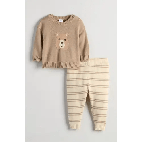Icon Jacquard Sweater & Joggers Set, 6M