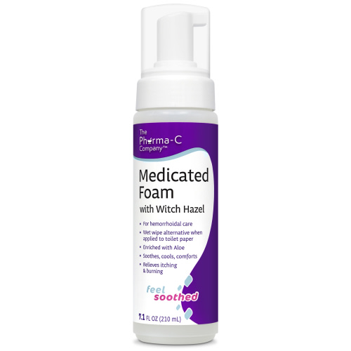 Pharma-C Medicated Foam with Witch Hazel [1 Bottle] Made in USA
