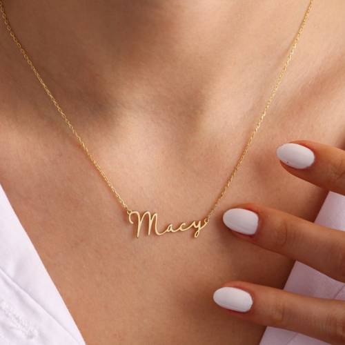 Handwriting Name Necklace Custom Name Necklace Name - Etsy