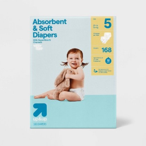 Disposable Diapers Pack - up&up™ (Color or Pattern May Vary), Size: 5