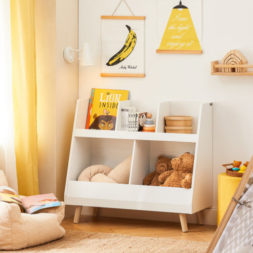 Children 30" H X 34" W Solid Wood Maple Chip Resistant Kids Bookcase