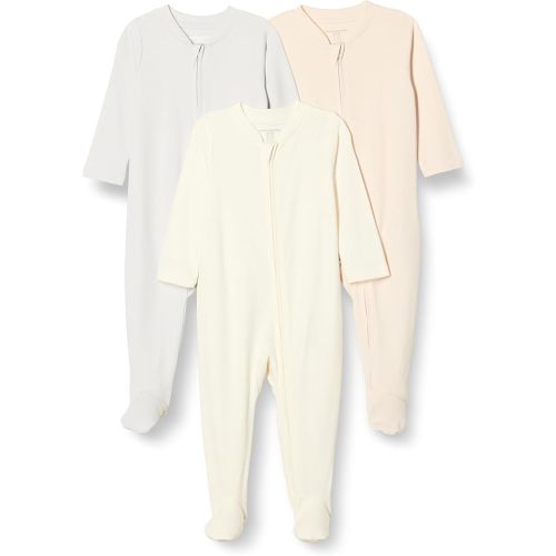 Amazon Essentials Unisex Babies' Footed Sleep and Play, Pack of 3