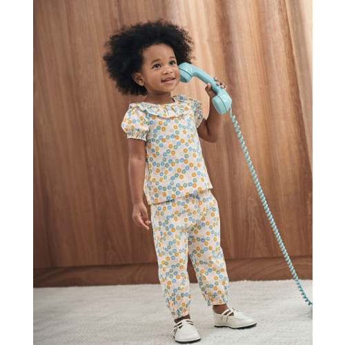 Baby Poplin Ruffle Shirt & Pants Set | Hanna Andersson