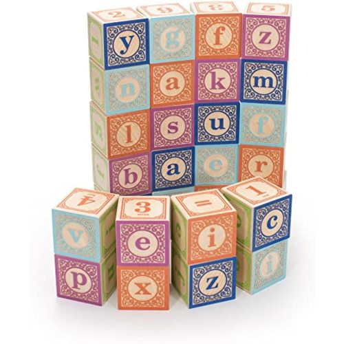 Uncle Goose Classic Lowercase ABC Blocks - Made in The USA