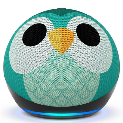 Amazon Echo Dot Kids with Alexa (newest model), Designed for kids, with parental controls, Includes 1 Year of Amazon Kids+, Owl