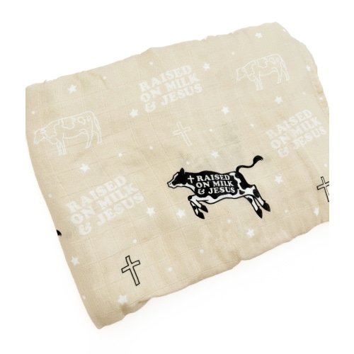 Raised On Milk & Jesus Cow Swaddle Blanket – OUR HOUSE ABOVE
