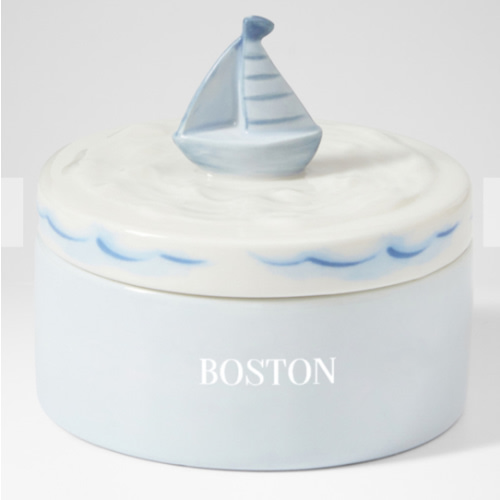 Hand Painted Ceramic Keepsake Box
