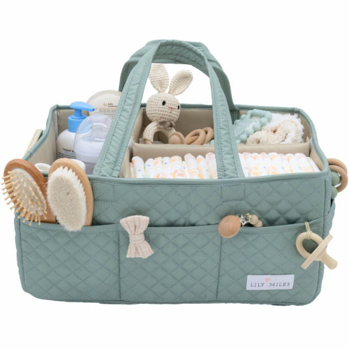 Rebrilliant Diaper Caddy Organizer, Quilted Nursery Storage Basket For Newborn Essentials And Diaper Changing Station, Gift For Baby Shower And Registry Must-Have | Wayfair