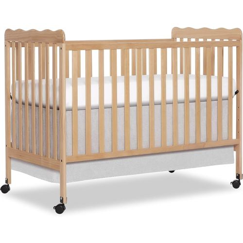 Dream On Me Carson Classic 3-in-1 Convertible Crib in Barnwood Natural, Greenguard Gold & Baby Safety Alliance Certified, with Locking Wheels, Converts from Baby Crib to Day Bed and Kids Sofa