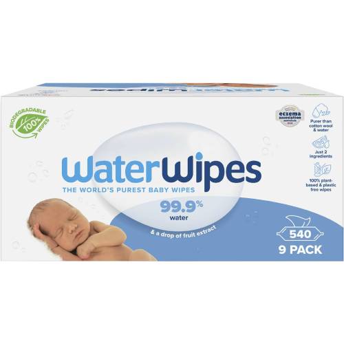 WaterWipes Baby & Newborn Sensitive Wipes 9 x 60 pack