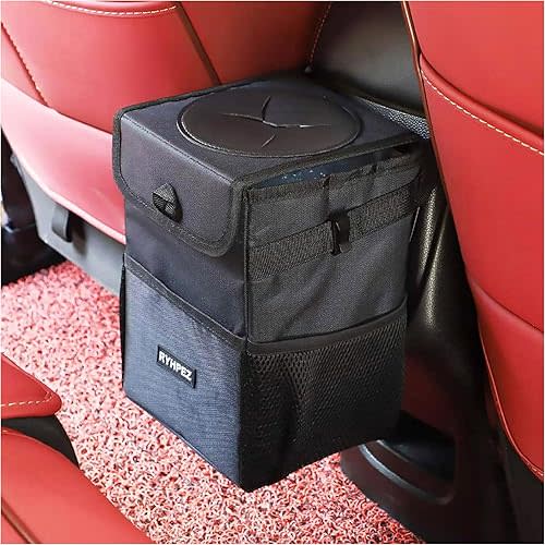 Ryhpez Car Trash Can with Lid, Standard