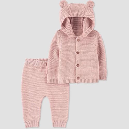 Carter's Just One You® Baby Girls' Bear Ears Top & Bottom Set - Pink