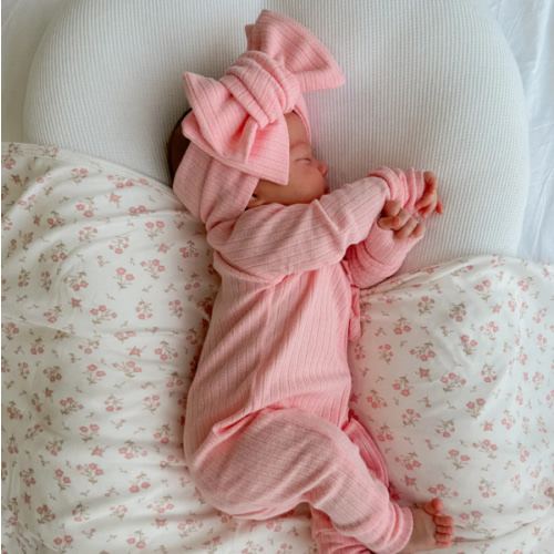 Oversized Topknot | Peony Rib Pointelle
