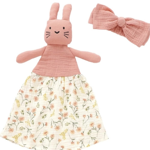 Organic Cotton Bunny Lovey (Pink)
