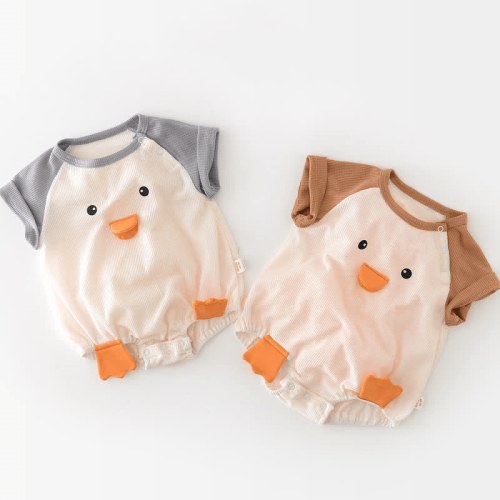 Baby Duck Color Block Romper