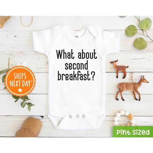 What About Second Breakfast Baby Onesie® - Cute Hobbit Bodysuit - Funny LOTR Baby Onesie® - Fantasy