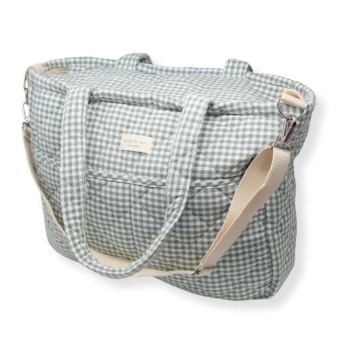 Diaper Bag - Gingham Sage