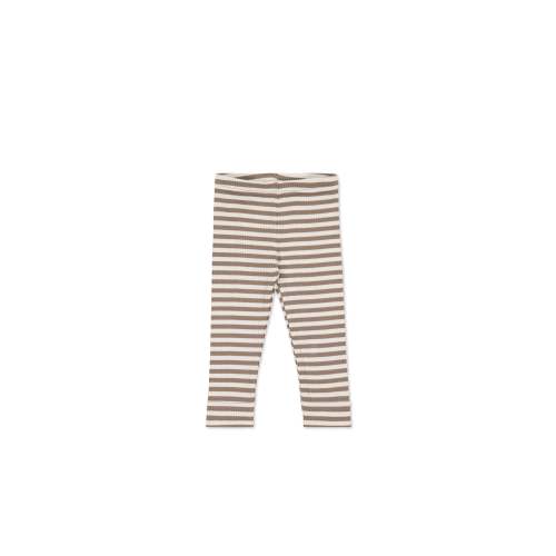Organic Cotton Modal Legging - Narrow Stripe Tweed/Cloud