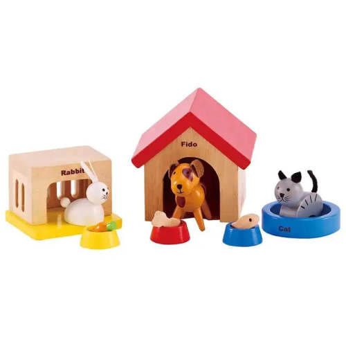Hape Family Pets Wooden Dollhouse Animal Set - Hape – HapeToys