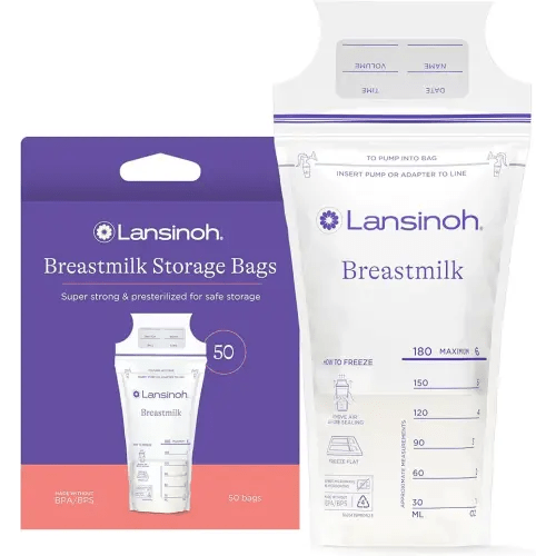 Lansinoh Breast Milk Storage Bags 1 pack of 50 count.