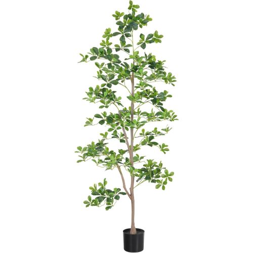6ft Artificial Black Olive Tree, Faux Plants Indoor, Fake Black Olive Trees for Home Decor, Large Tall Tree - Indoor Decorative Plant & Potted Tree, 6 ft Faux Olive Tree for Home Office Décor