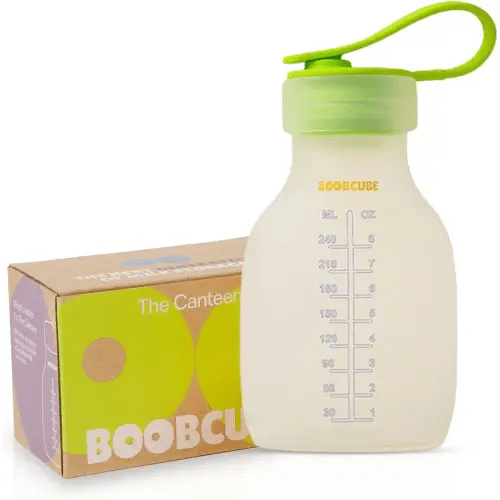 Silicone Breastmilk Canteen – 8oz Reusable Pump-Compatible Milk Collector, Leak-Proof & BPA-Free – Sustainable Breastmilk Storage Jar for Spectra, Motif, Ameda Pumps