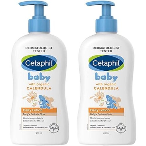 Cetaphil Baby Daily Lotion with Organic Calendula |Vitamin E | Sweet Almond & Sunflower Oils |13.5 Fl. Oz