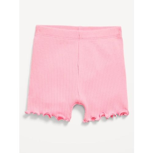 Ribbed Lettuce-Edge Biker Shorts for Baby | Old Navy