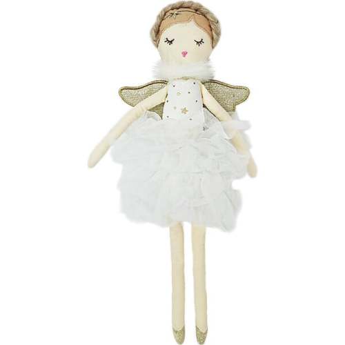 Adele Small Gold Angel, White - MON AMI | Maisonette