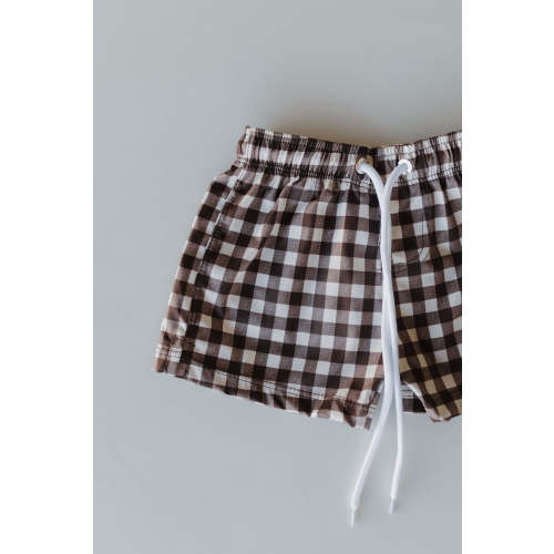 Child Boardshort | Chocolate Gingham
