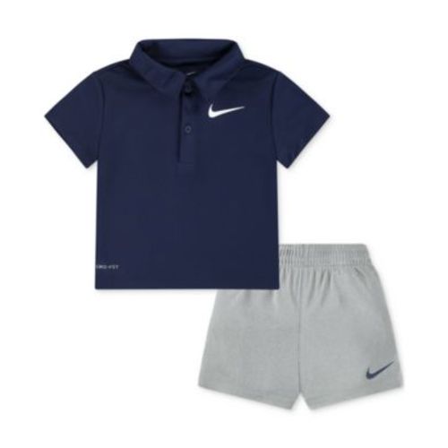 Baby Dri-FIT Polo Shirt & Shorts, 2 Piece Set
