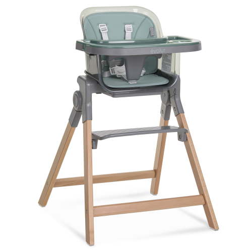 Evolur Tiny Throne 2 in 1 Highchair, Matcha Green