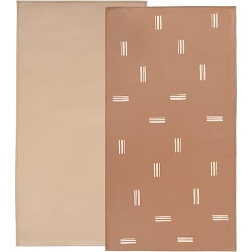 Owlowla Baby Diaper Changing Pad Portable Changing Mat Travel Changing Pad Liner for Baby and Small Toddler(Beige&Brush Strokes)