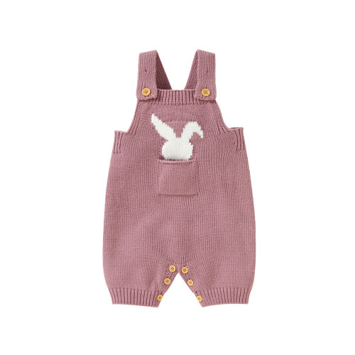 Newborn Baby Girls Boys Knitted Easter Outfit Overalls Jumpsuit Summer Bunny Romper Playsuit
