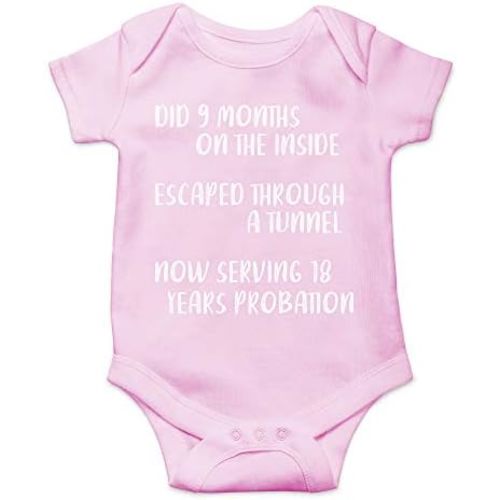 CBTwear Did 9 Month, Escaped Through a Tunnel, Serving 18 Years Baby Bodysuit Unisex Comfy Humor