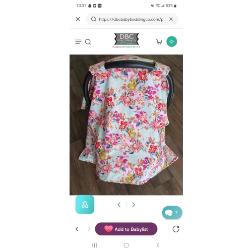Summer Floral car seat tent