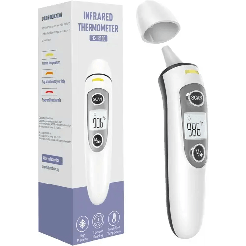 Ear Thermometer for Adults and Kids, Digital Accurate Ear and Forehead Thermometer with Fever Alarm, 1 Second Fast Result, FSA HSA Eligible, Easy to use, 2 in 1 Mode