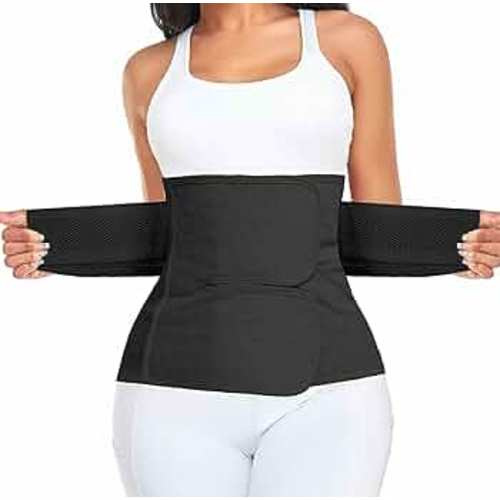 Postpartum Belly Band Support Recovery Wrap, Abdominal Binder Postpartum Essentials After Birth Brace, Body Shaper Waist Shapewear, Post Surgery Pregnancy Belt (Small/Medium, 1-Black)