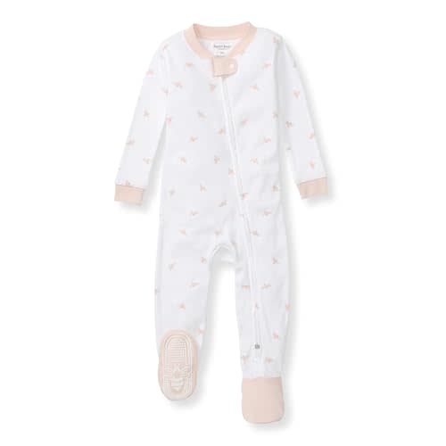 Burt's Bees Baby Girls' Snug Fit One-Piece Footed Non-Slip Sleeper Pajamas