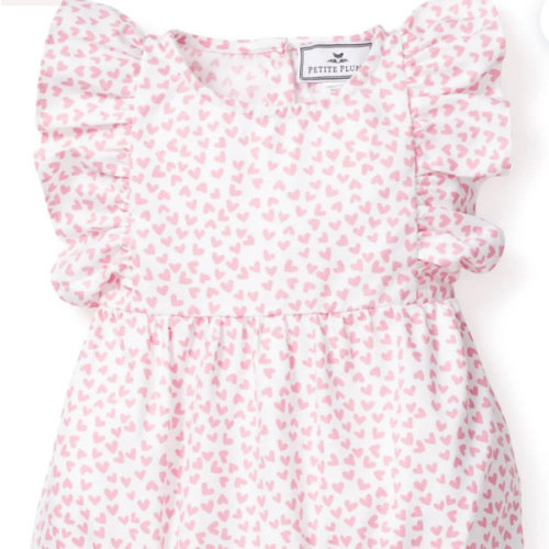Baby's Twill Ruffled Romper in Sweethearts
