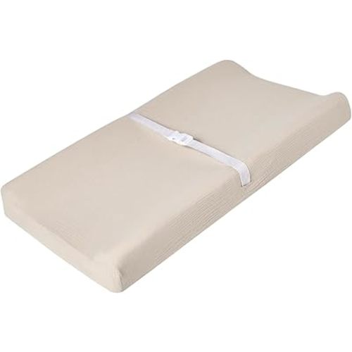 Muslin Changing Pad Cover for Baby Boys Girls, Ultra Soft Breathable Diaper Changing Table Pad Cover, Neutral Fitted Changing Pad Sheets