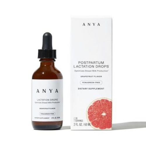 Anya Postpartum Lactation Drops Dietary Supplement Liquid Grapefruit - 2 fl oz