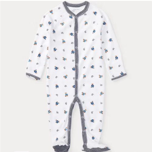 Polo Bear Cotton Coverall | Ralph Lauren