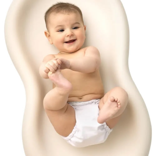 Keekaroo Peanut Changer Baby Vanilla– The Original Made in USA Easy-to-Clean Changing pad and The only Shell Over Foam, Fully Water Repellant