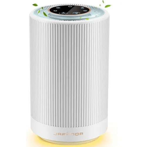 Jafanda Air Purifiers for Home Bedroom Coverage 450 sqft, 23 dB Air Cleaner with Brushless Motor, Effectively Remove Pollen Dust and Odor to Prevent Seasonal Air Diseases, Night Light