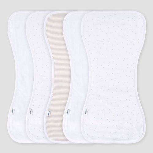 Gerber Baby 5pk Burp Cloth - White