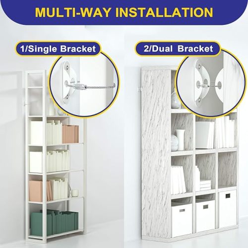 4our Kiddies Furniture Anchors (10 Pack) 2023 Upgraded Furniture Straps for Baby Proofing, Secure 400 Pound Furniture Prevent Falling Anti Tip Earthquake Straps for Child Safety